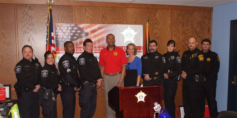 Sheriff Clarke, OWI Task Force, and MADD Director Kari Kinnard