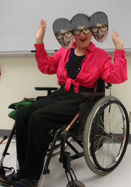 Picture of a performer who utilizes a wheelchair