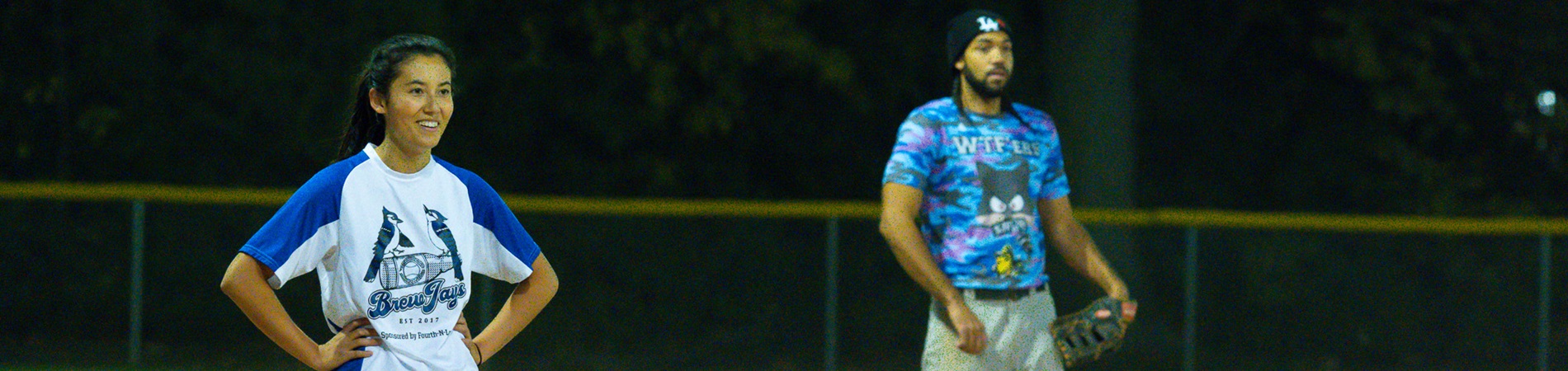 Softball players at West Milwaukee Park