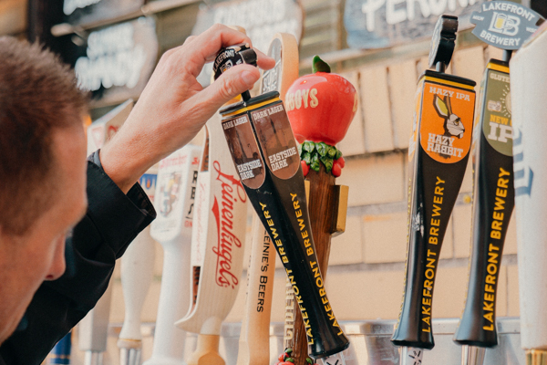 Lakefront Brewery beer taps