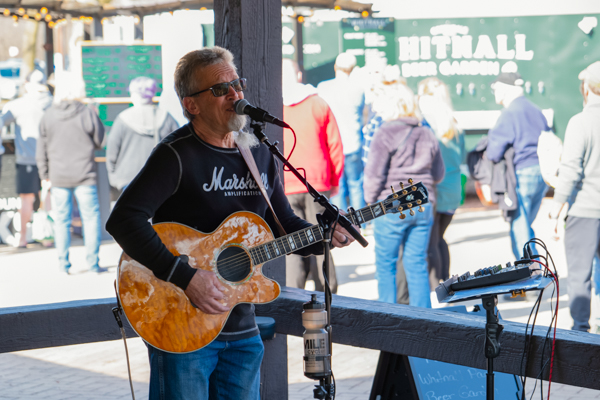 Guitarist performing at Whitnall Beer Garden