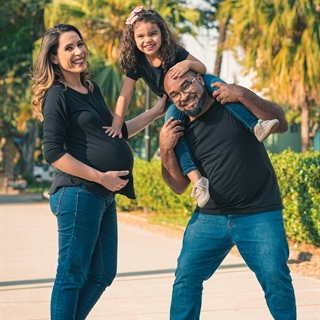 family benefiting from services