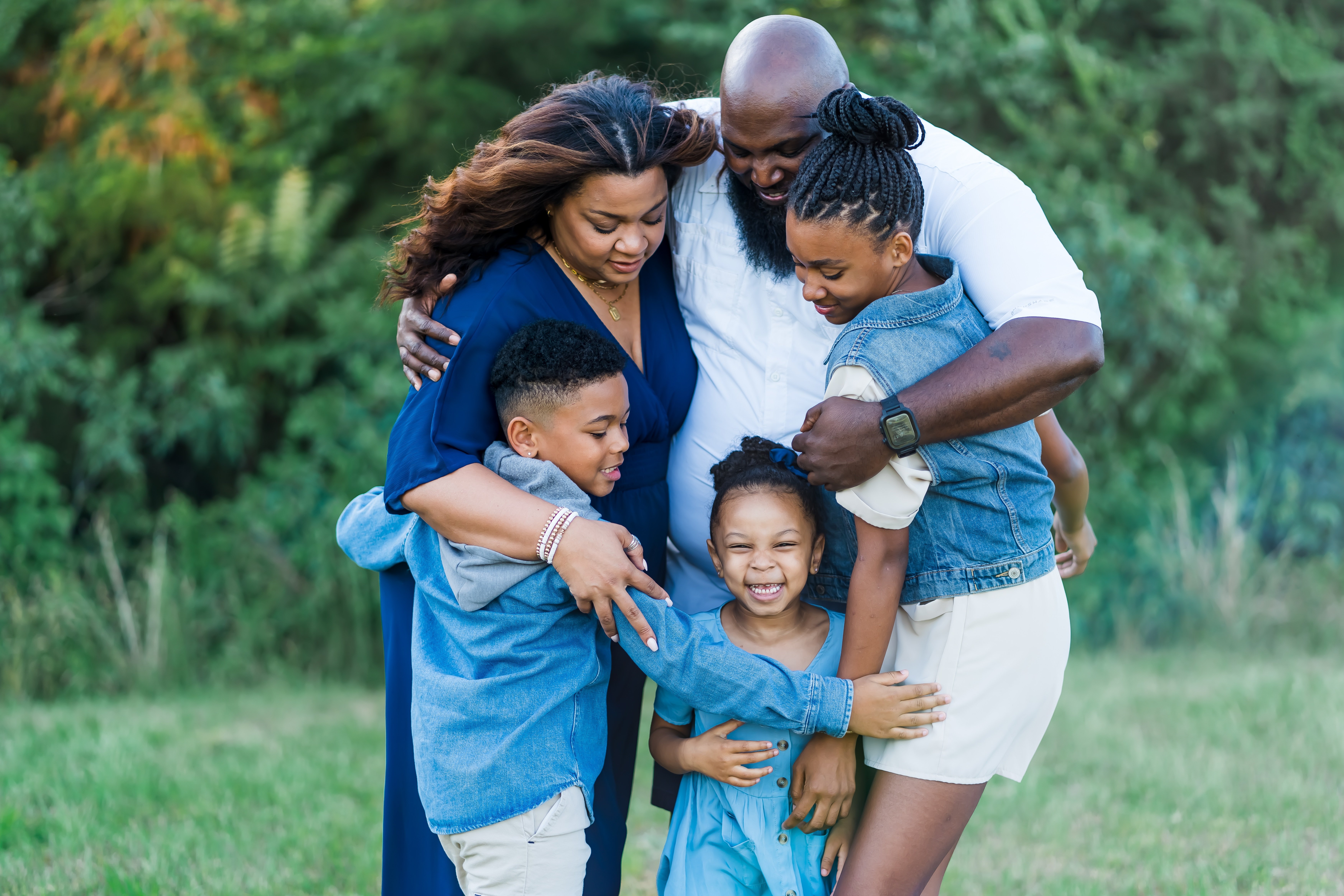 family thrives together receiving help