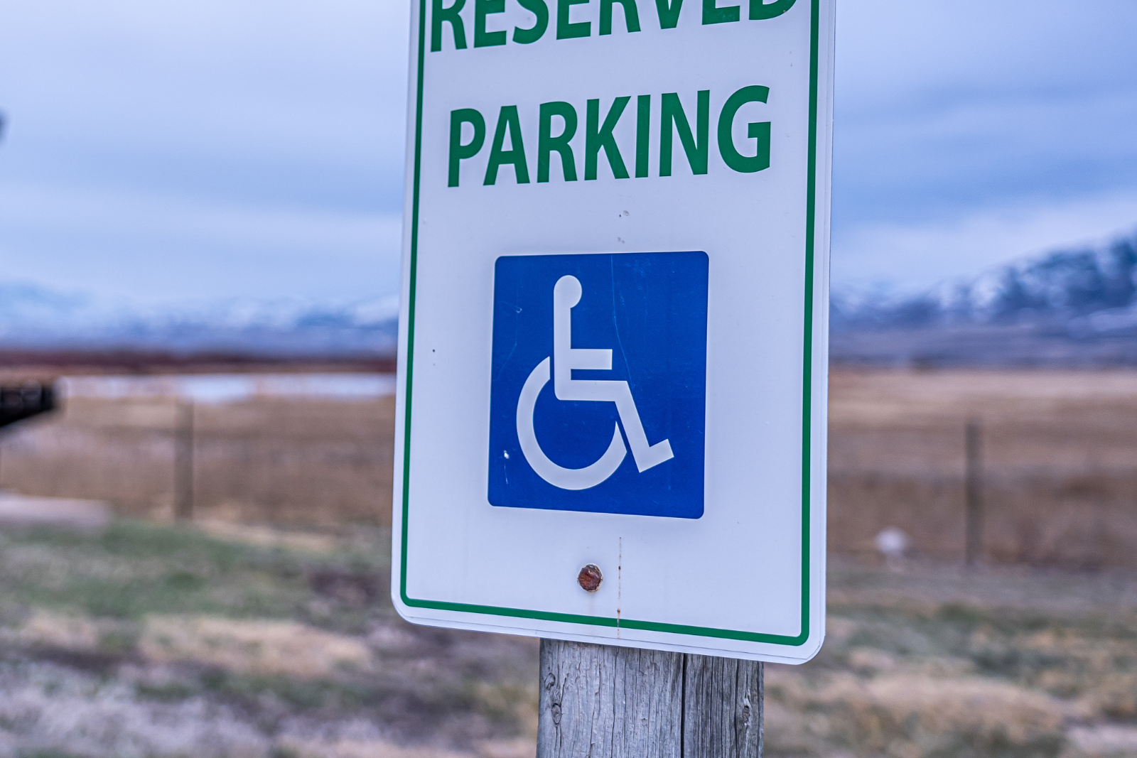 Reserved Parking sign